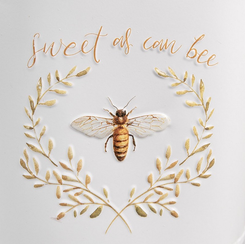 Annaffiatoio decorativo decorato con ape e fiori e scritta “As sweet as can bee”